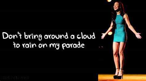 don't rain on my parade lyrics glee